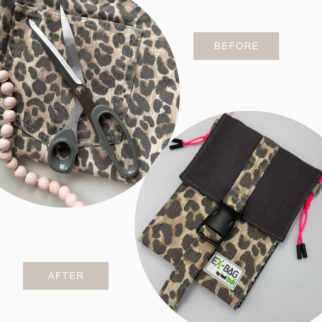 Handytasche Leo + Jeans in Grau
