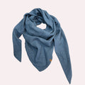 Musselin Dreiecktuch Blau mit Gold