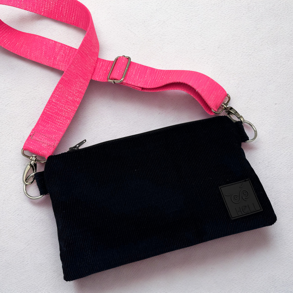 Crossbodybag Cord Schwarzblau
