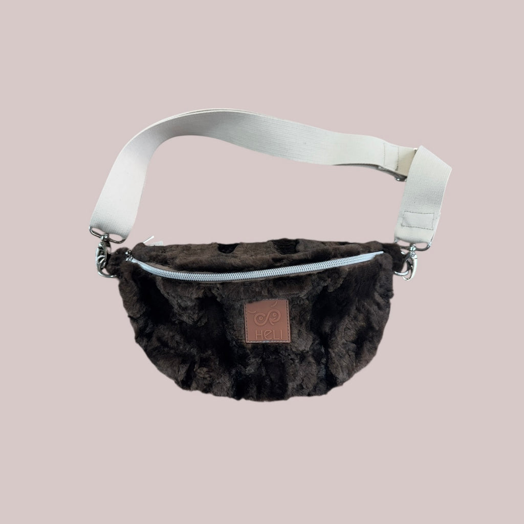 Bauchtasche Kunstfell Braun
