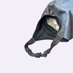 Half & Half Bag | Grau mit Ruffle-Henkel