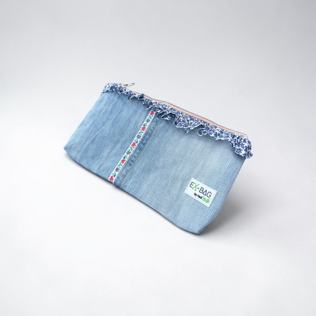 Jeansclutch Boho