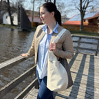 Half & Half Bag | Weiß und grau mit Leolabel