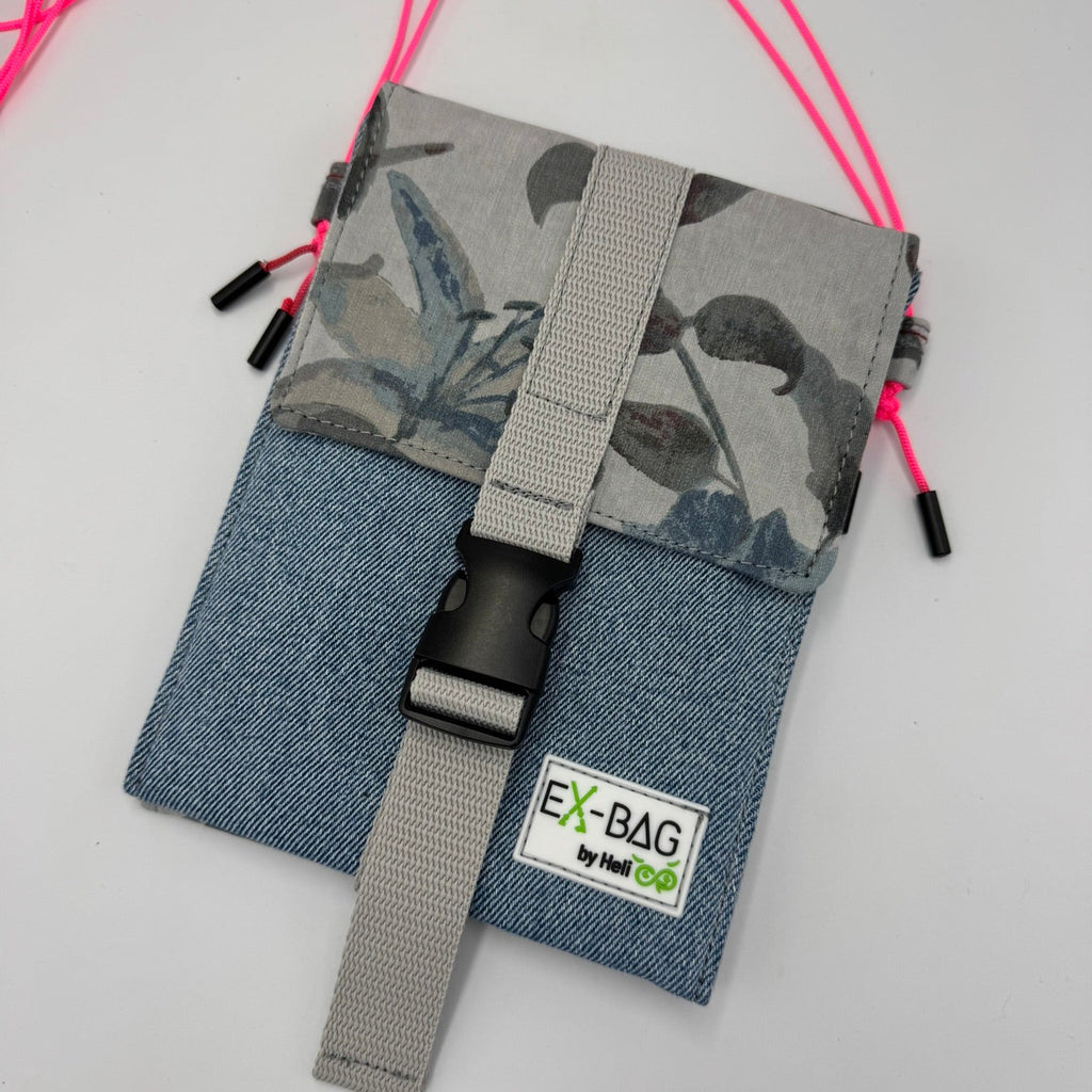 Handytasche Jeans Floral