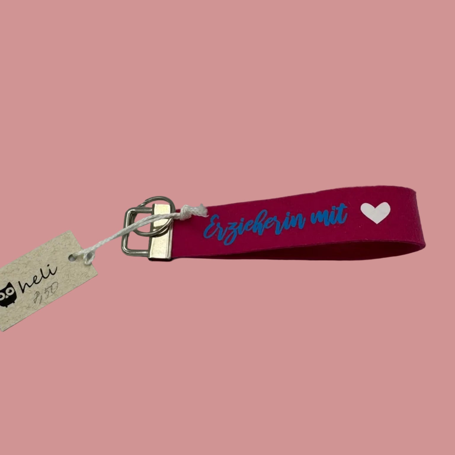Schlüsselanhänger Pink | Erzieherin mit 🤍