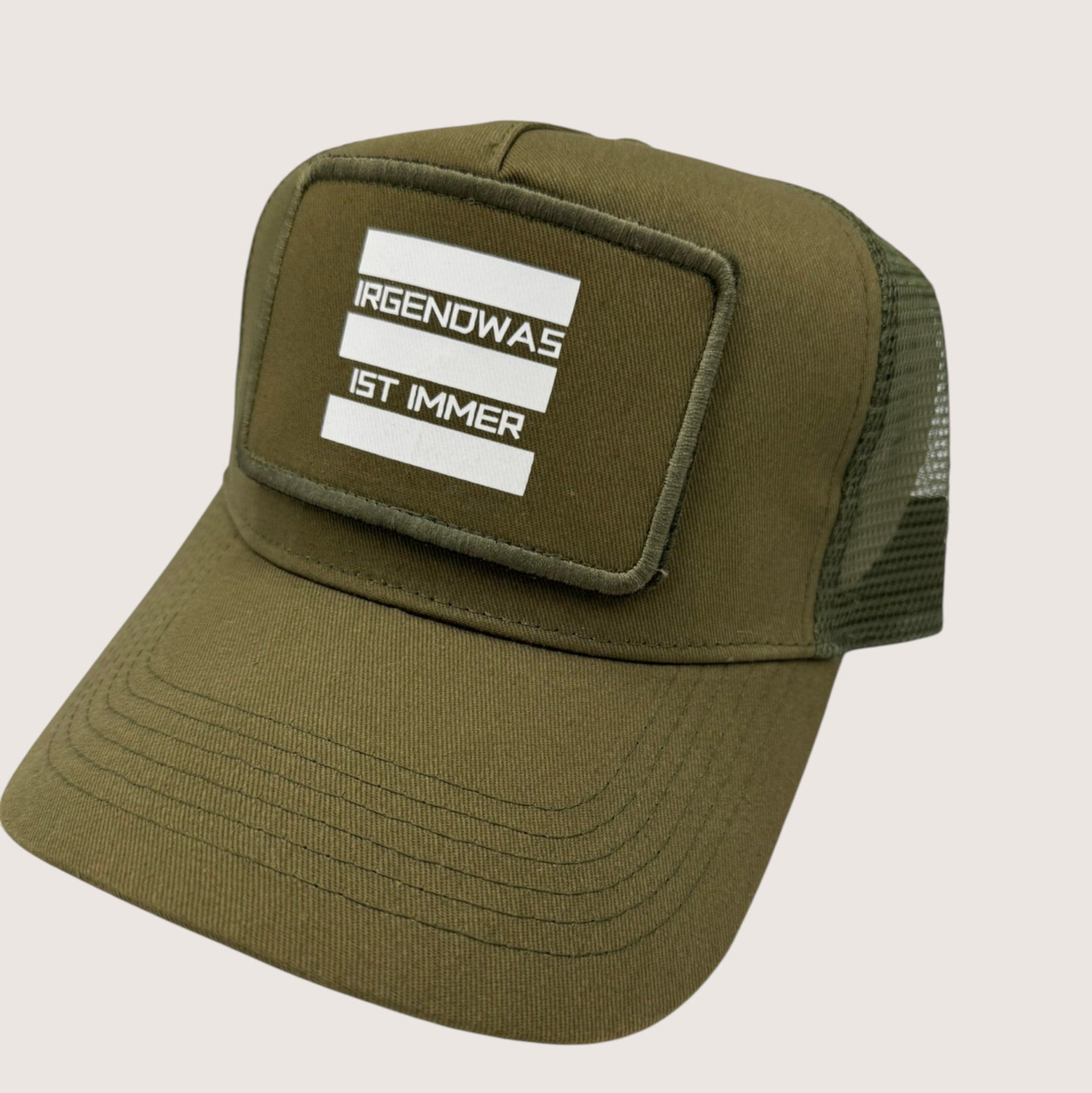 Statement Cap "Irgendwas ist immer" – Mit abnehmbarer Patch