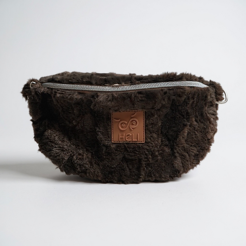 Bauchtasche Kunstfell Braun