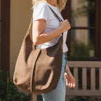 Half & Half Bag | Braun Kunstleder