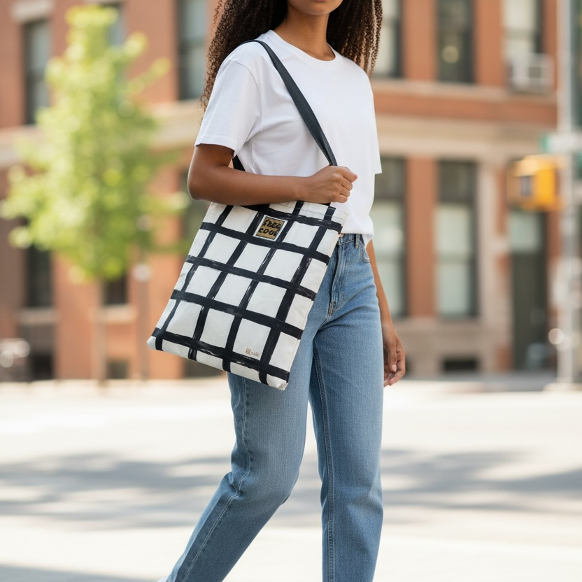 Stofftasche Black & White