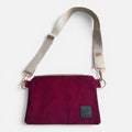 Crossbodybag Cord Weinrot