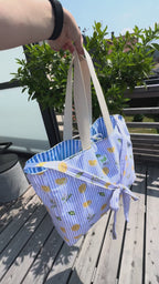 Strandtasche Zitrone / groß